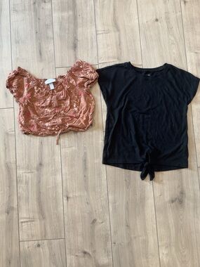 Children’s Place Girls Size 7/8 Short Sleeve Top Bundle – 2 Tops